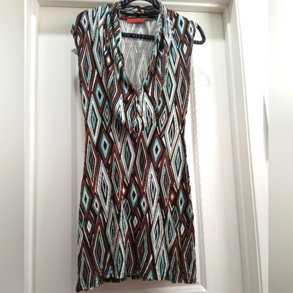 Drape neck summer dress